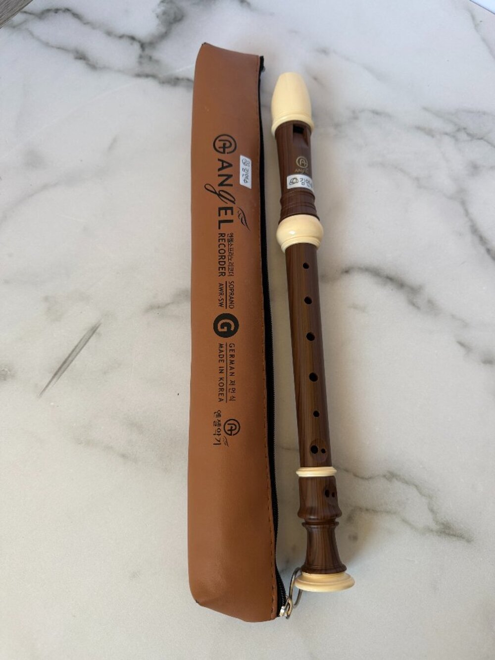 Angel AWR-SW Soprano Recorder Rosewood Finish Made in Korea w/ Case